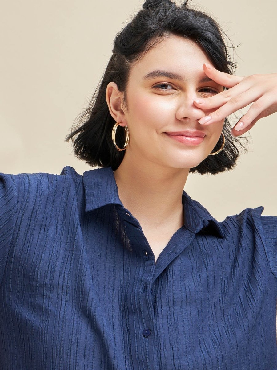 Beruzu - Interwoven Circular Gold Hoop Earrings