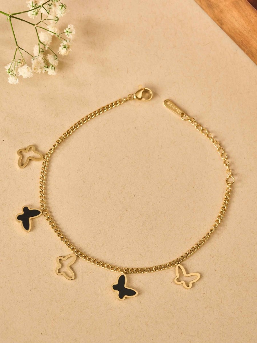 Beruzu Charming Gold Butterfly Bracelet