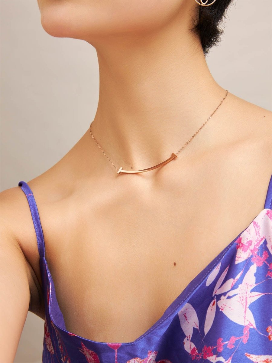 Beruzu - Elegant Simple Rose Gold Plated Chain