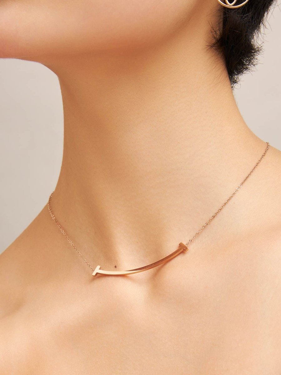 Beruzu - Elegant Simple Rose Gold Plated Chain