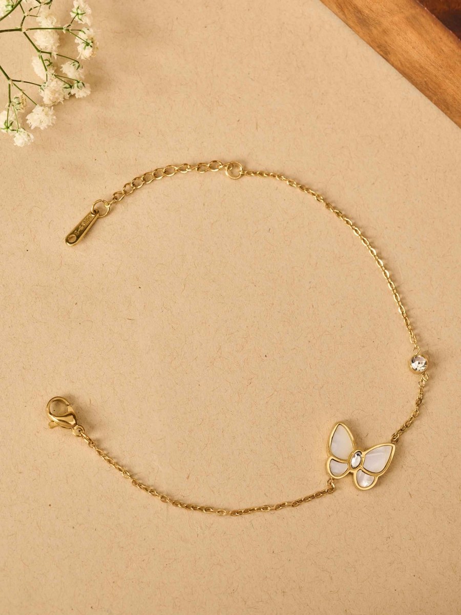 Beruzu Gold Accent Butterfly Bracelet