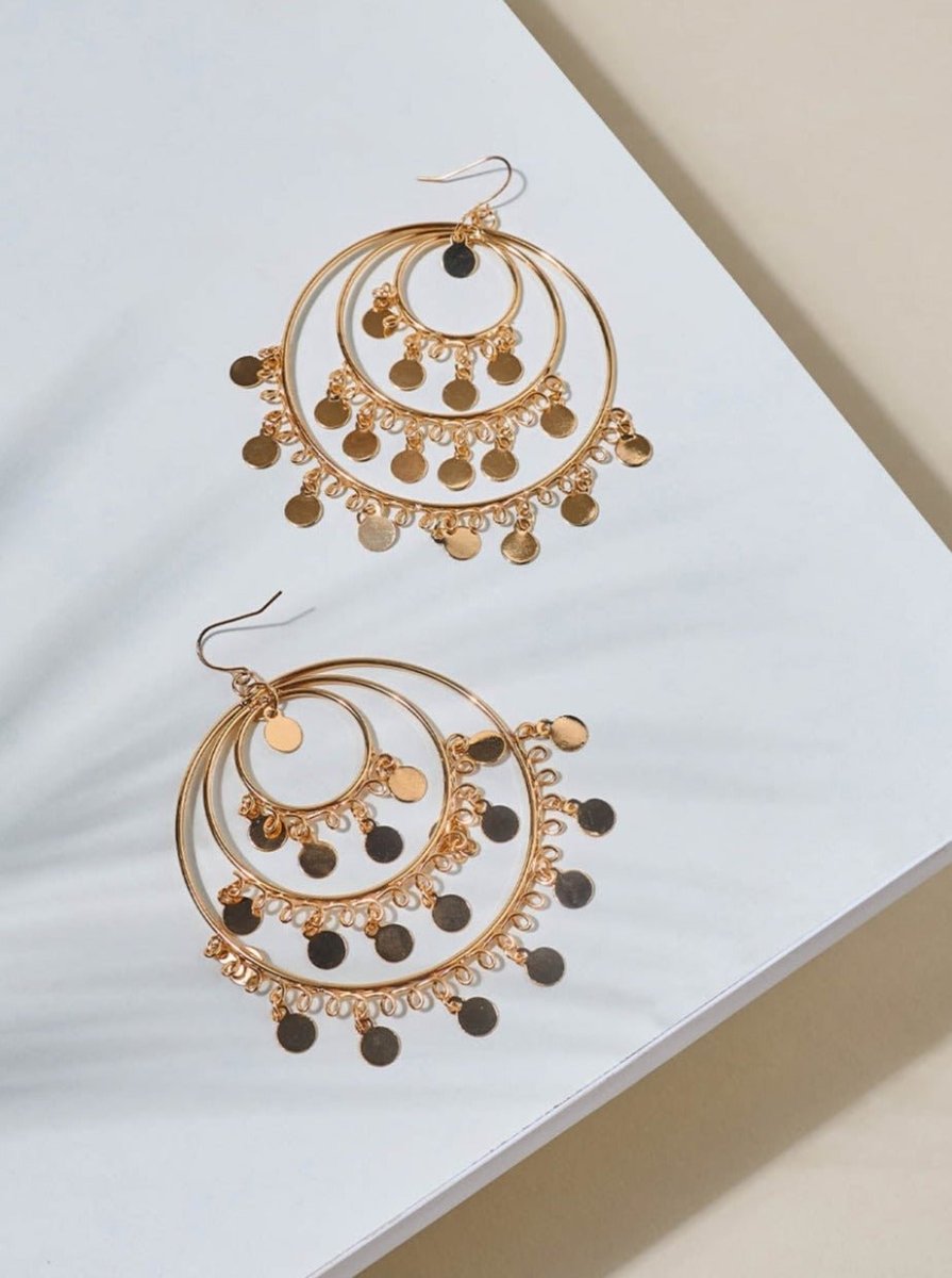 Beruzu - Nested Hoop Earrings with Charm Accents in Silver and Gold