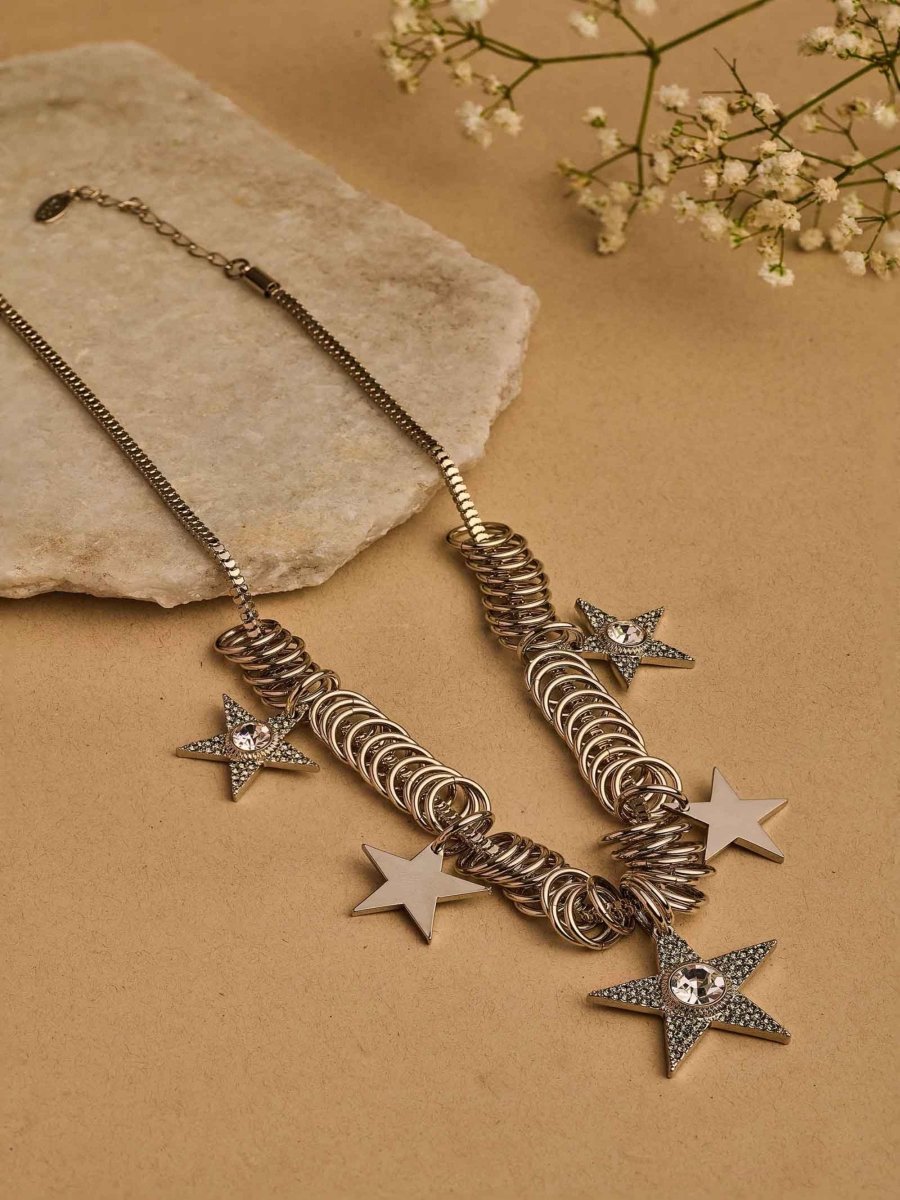 Beruzu Stellar Spark: Starburst Star Charm Necklace - Beruzu